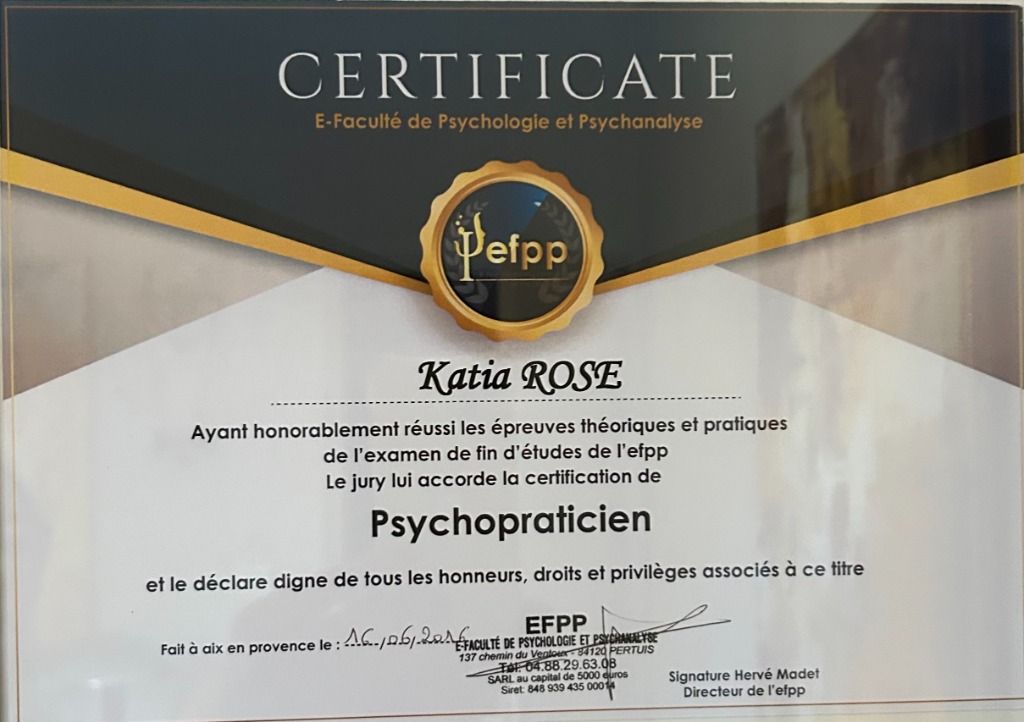 photo diplome Katia ROSE