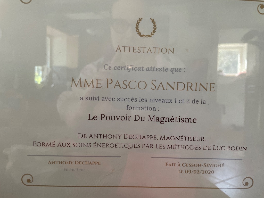 photo diplome Sandrine pasco