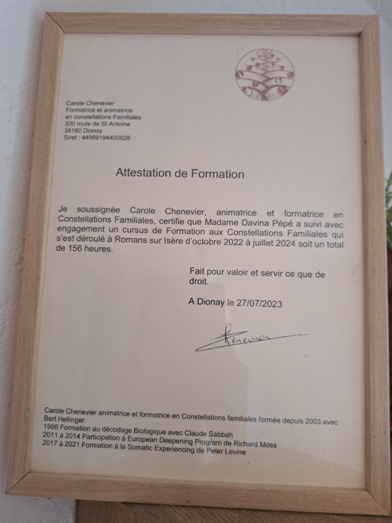 photo diplome Davina Pepe