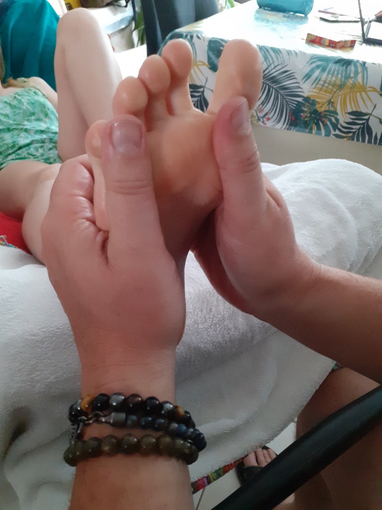 photo seance David Riegel Réflexologie