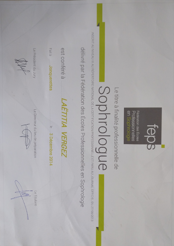 photo diplome Laetitia Vergez