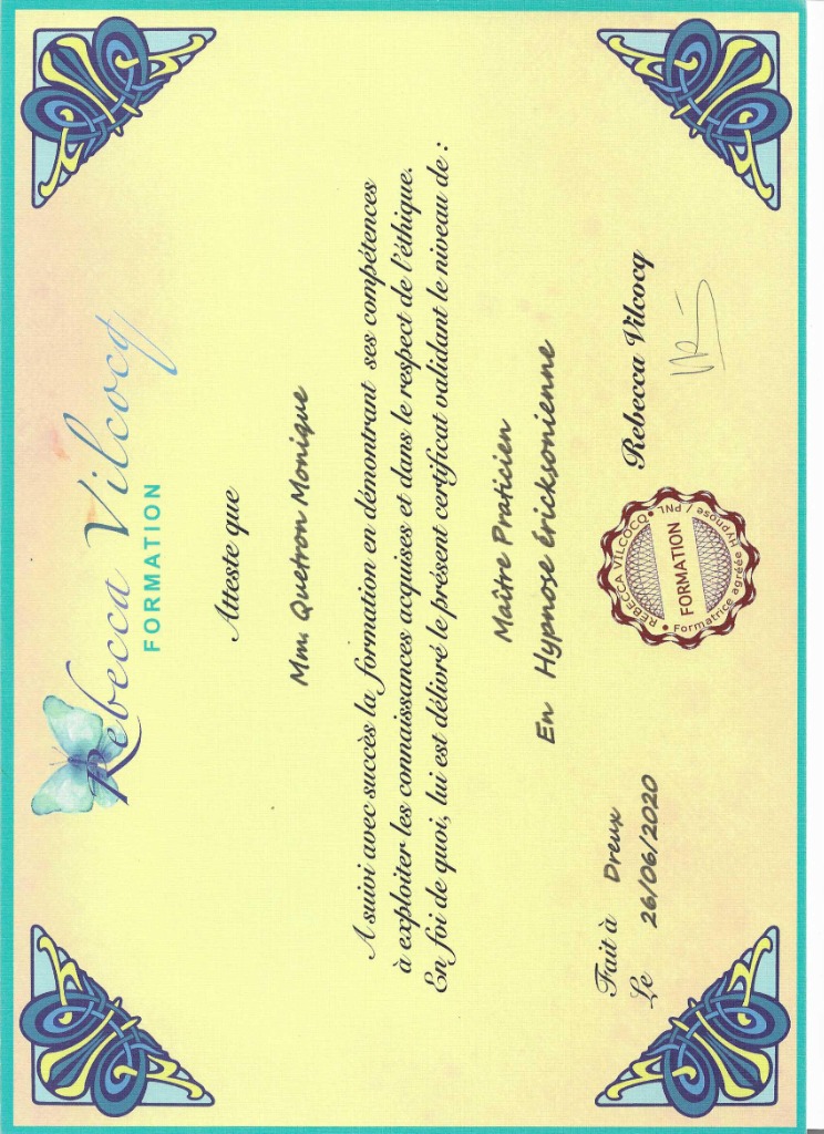 photo diplome MONIQUE QUETRON