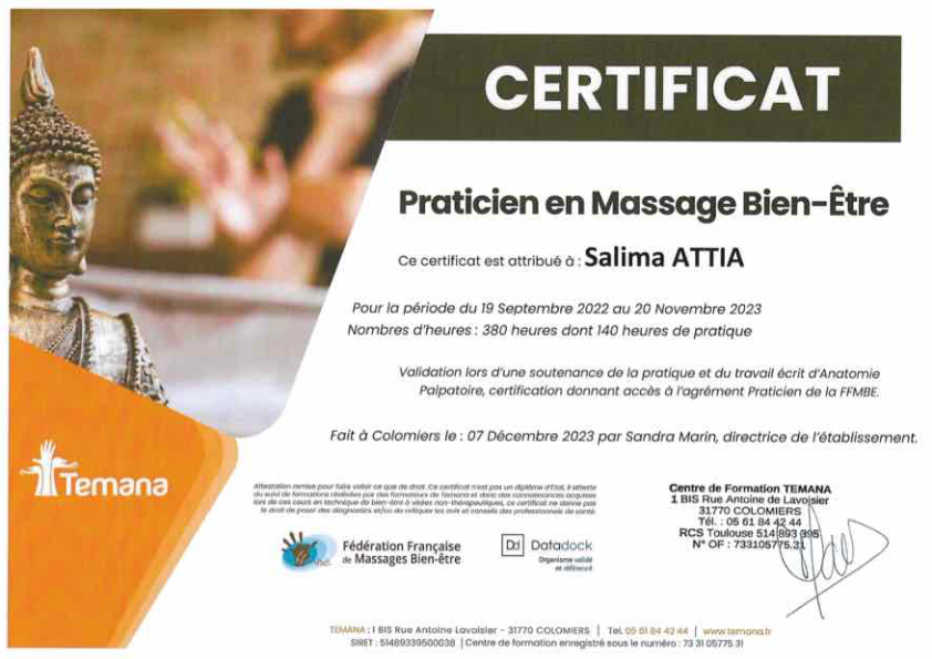 photo diplome Salima Attia