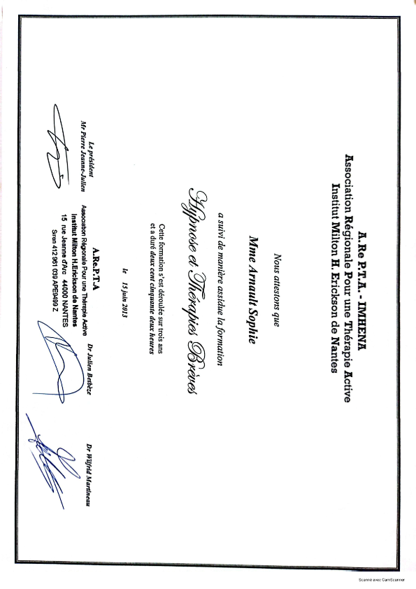 photo diplome Sophie ARNAULT