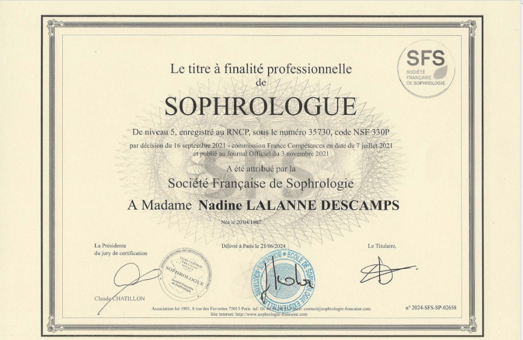 photo diplome Nadine LALANNE