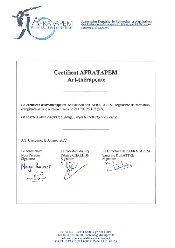 photo diplome Neige Pruvost