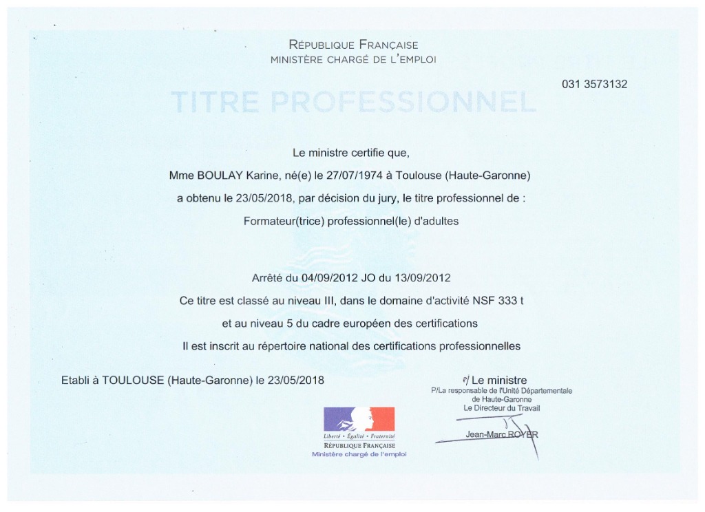 photo diplome Karine boulay