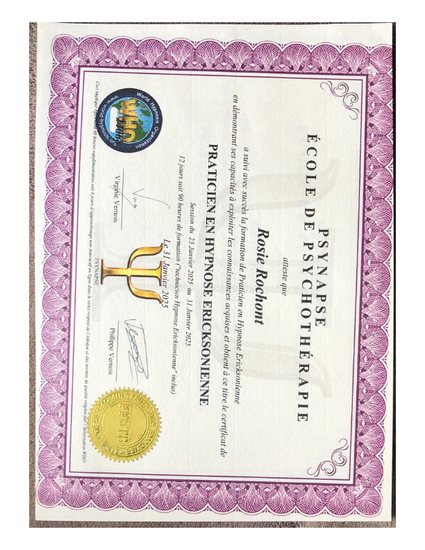 photo diplome Alleu Thérapie