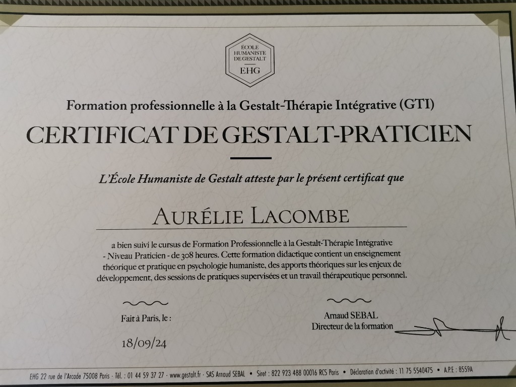 photo diplome AURELIE LACOMBE