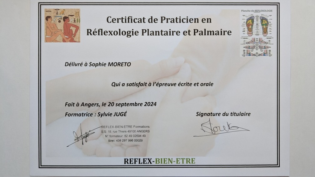 photo diplome Sophie MORETO