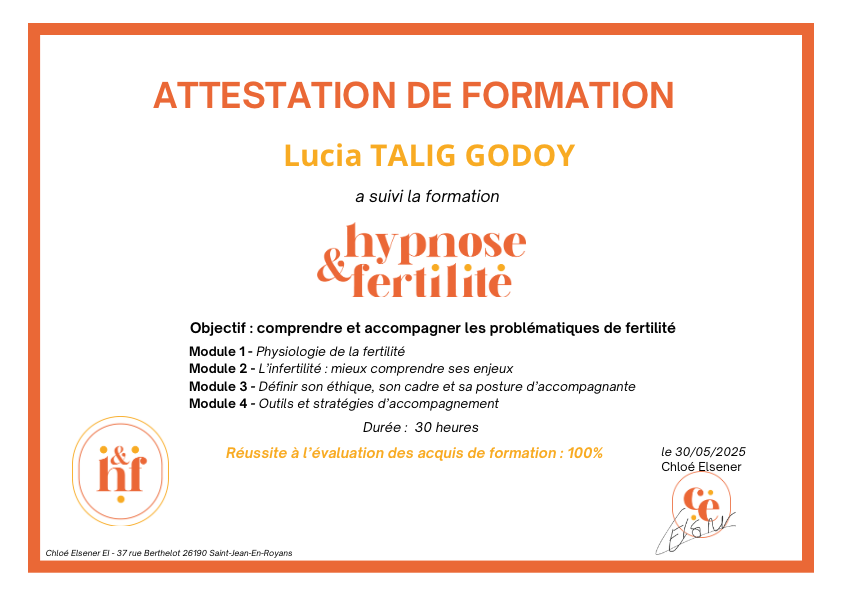 photo diplome Lucia Talig Godoy
