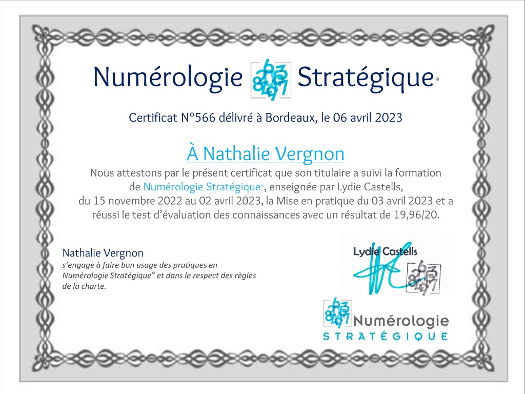 photo diplome Nathalie VERGNON