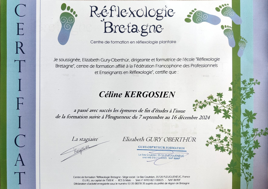 photo diplome Les Souffles de Gaia