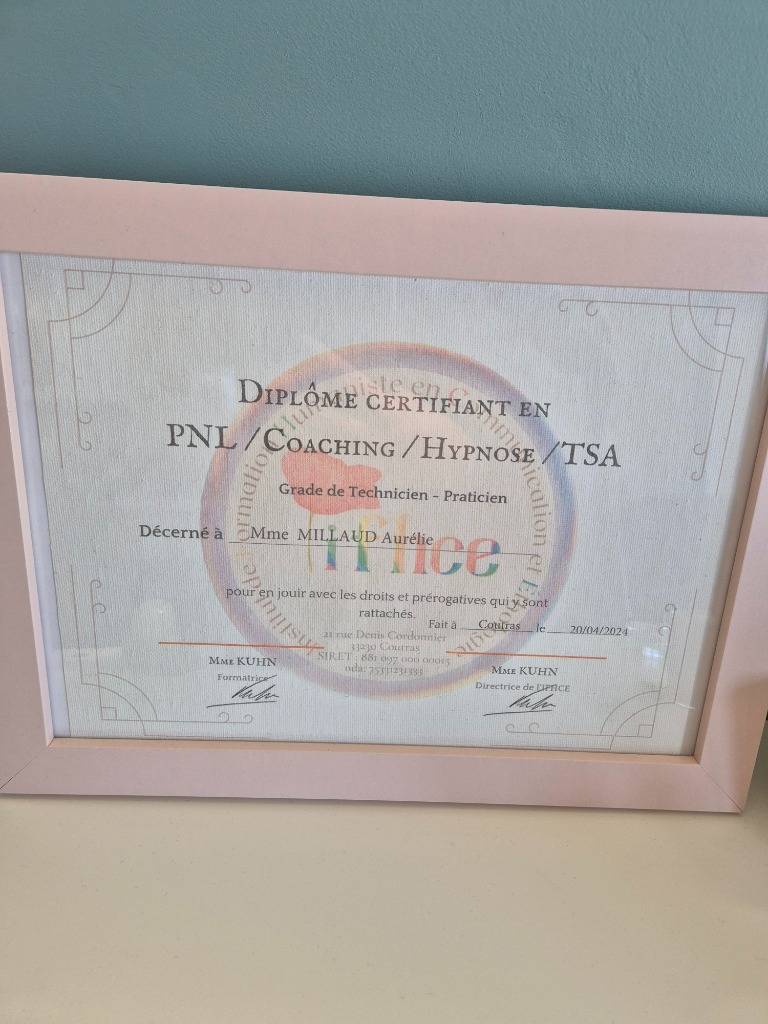 photo diplome Aurélie MILLAUD