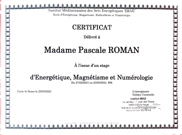 photo diplome Roman Pascale 