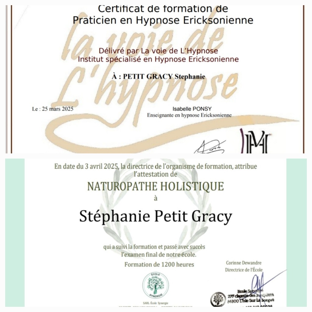 photo diplome Stéphanie PETIT GRACY