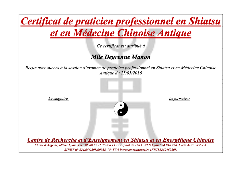 photo diplome Manon Degrenne