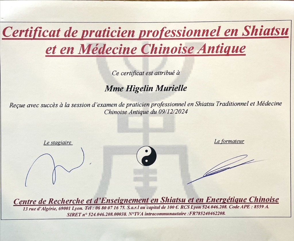 photo diplome Murielle HIGELIN