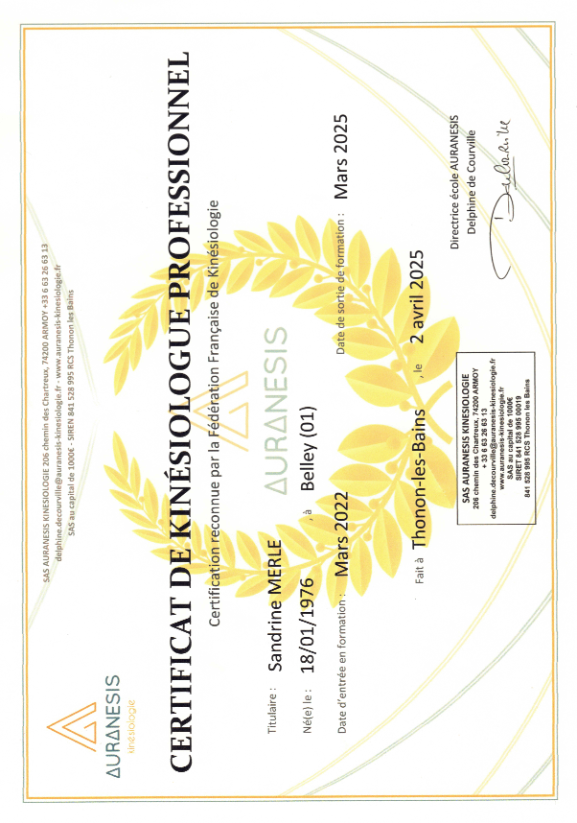 photo diplome Sandrine Merle