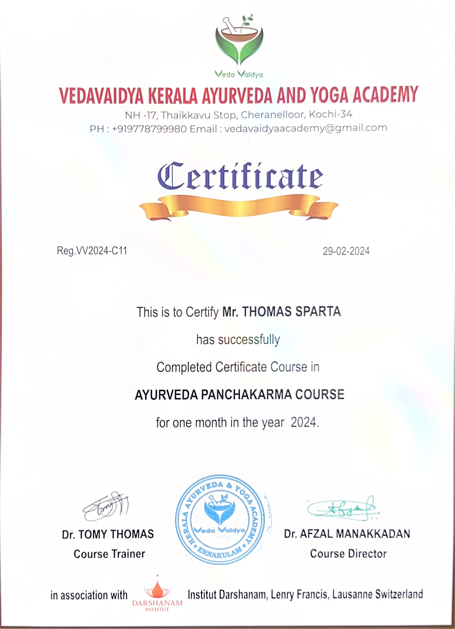 photo diplome Thomas Sparta