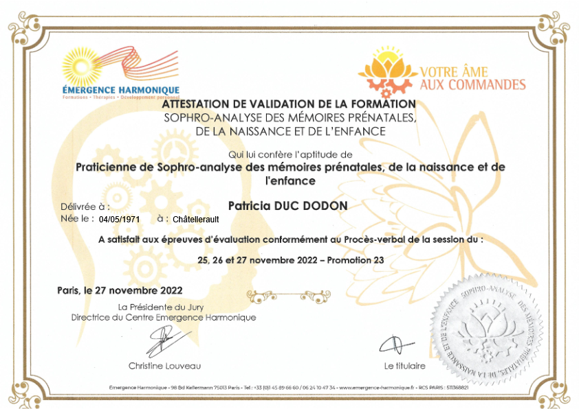 photo diplome Patricia Duc Dodon