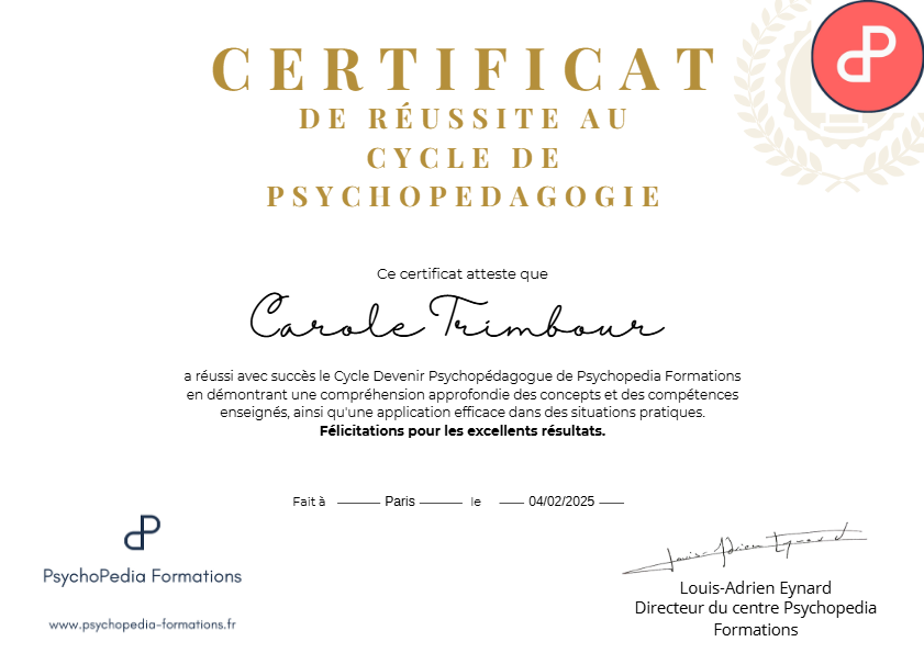 photo diplome CAROLE TRIMBOUR