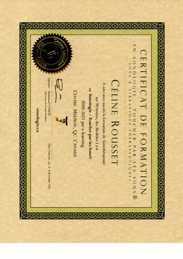 photo diplome Céline Rousset