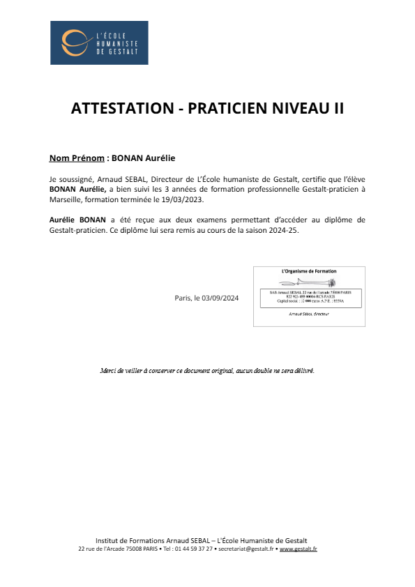 photo diplome Aurélie Lior Bonan