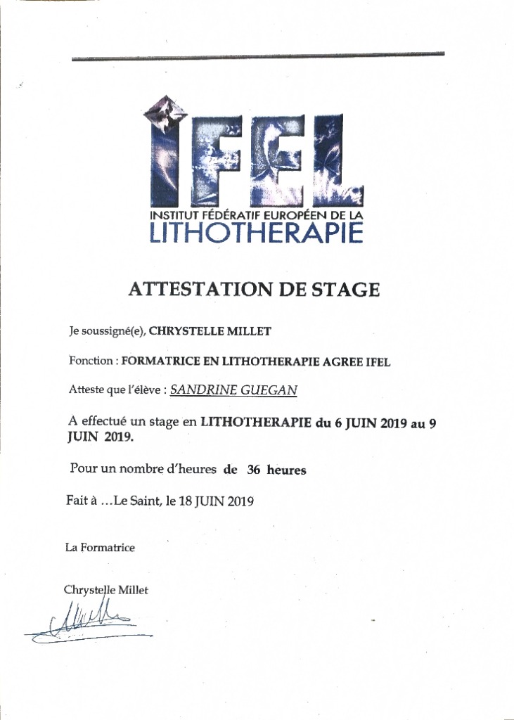 photo diplome Sandrine Guégan