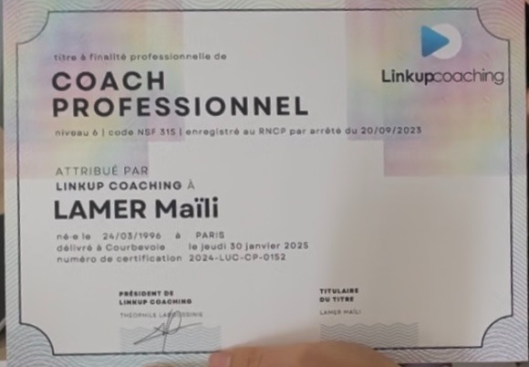 photo diplome Maïli Lamer