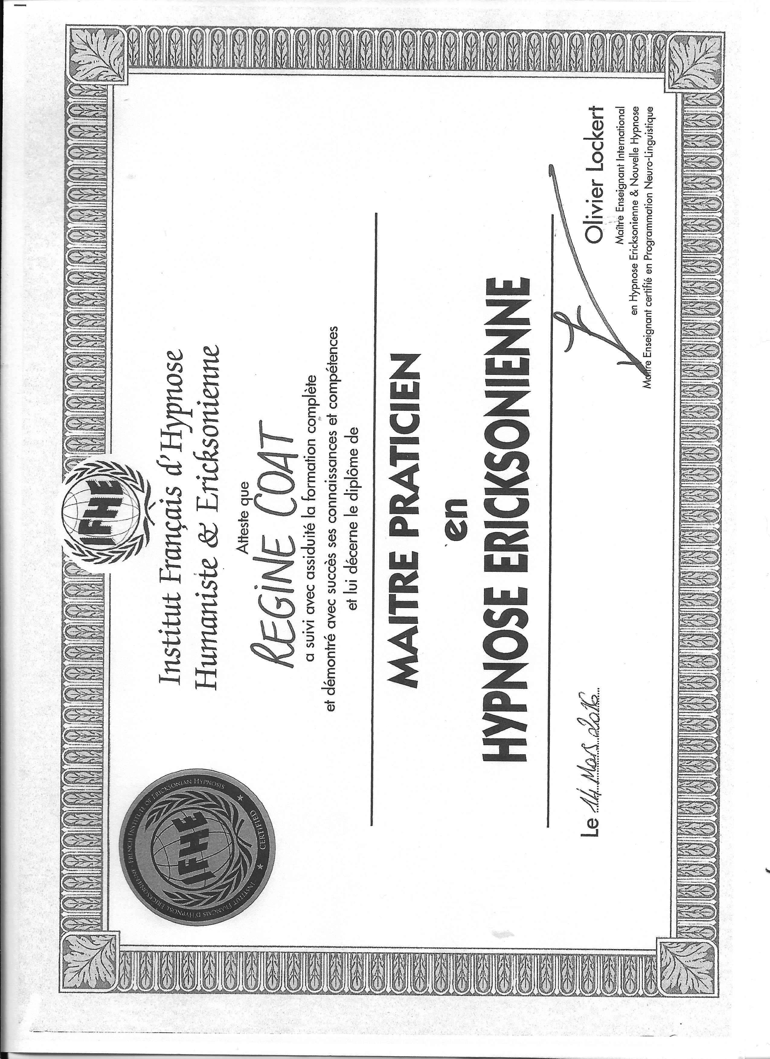 photo diplome Régine COAT