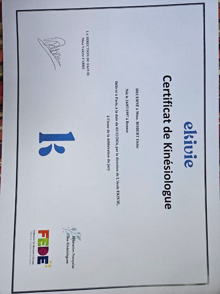 photo diplome Eloïse Robert