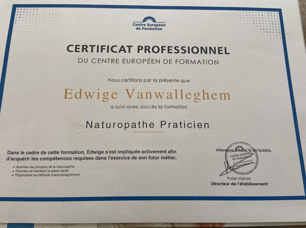 photo diplome Edwige Vanwalleghem