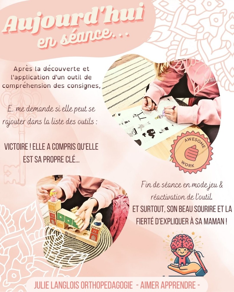 photo seance Julie Langlois - Aimer Apprendre - Orthopédagogie 