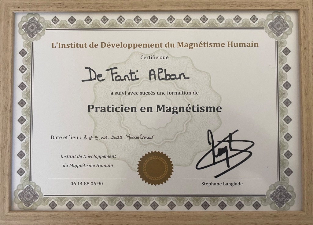 photo diplome Alban De Fanti