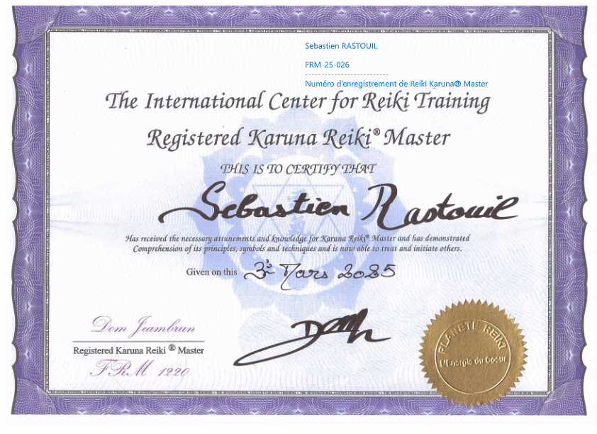 photo diplome Reikikomio