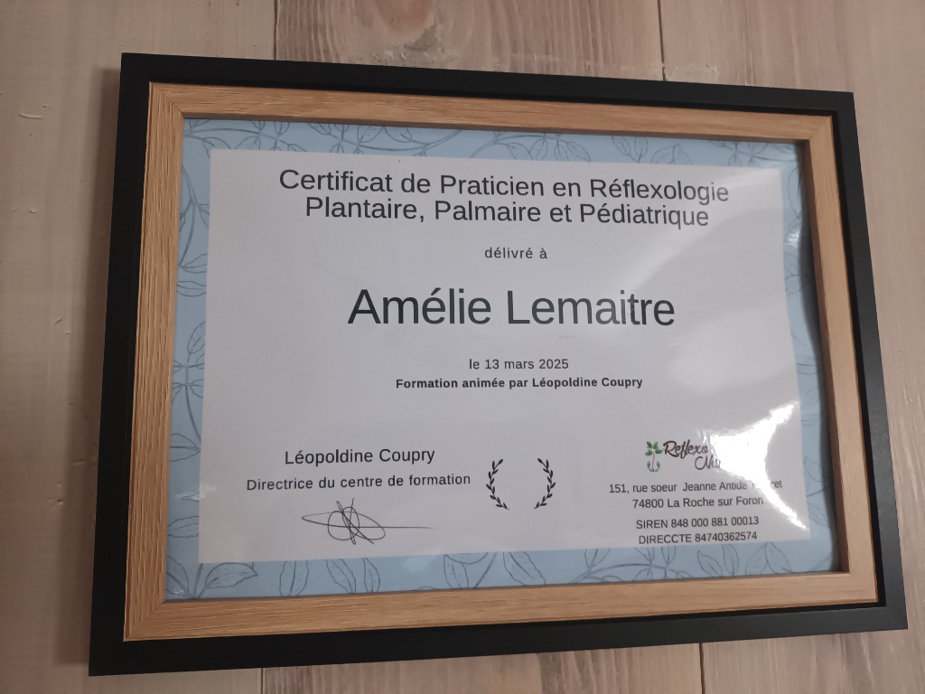 photo diplome AMÉLIE LEMAITRE