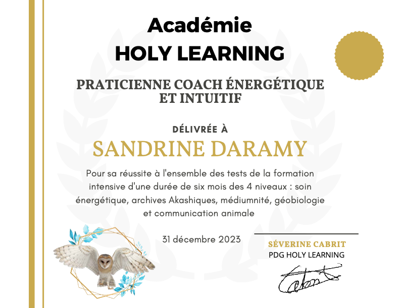 photo diplome LUMEN SANDRINE DARAMY