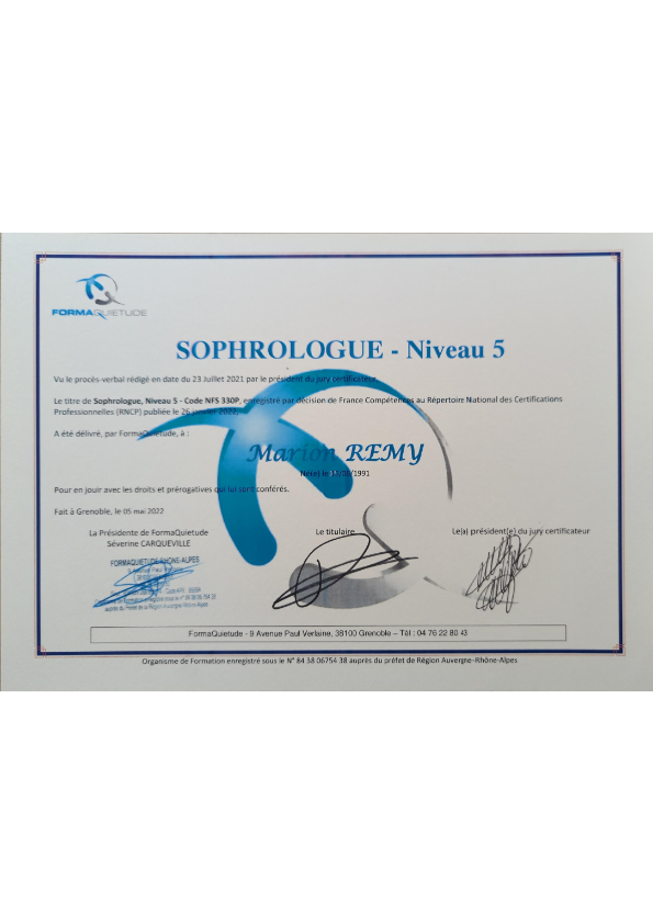 photo diplome Marion REMY