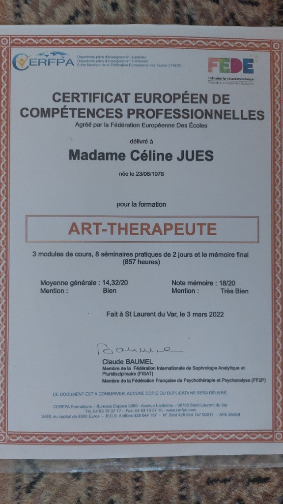 photo diplome Céline Juès 