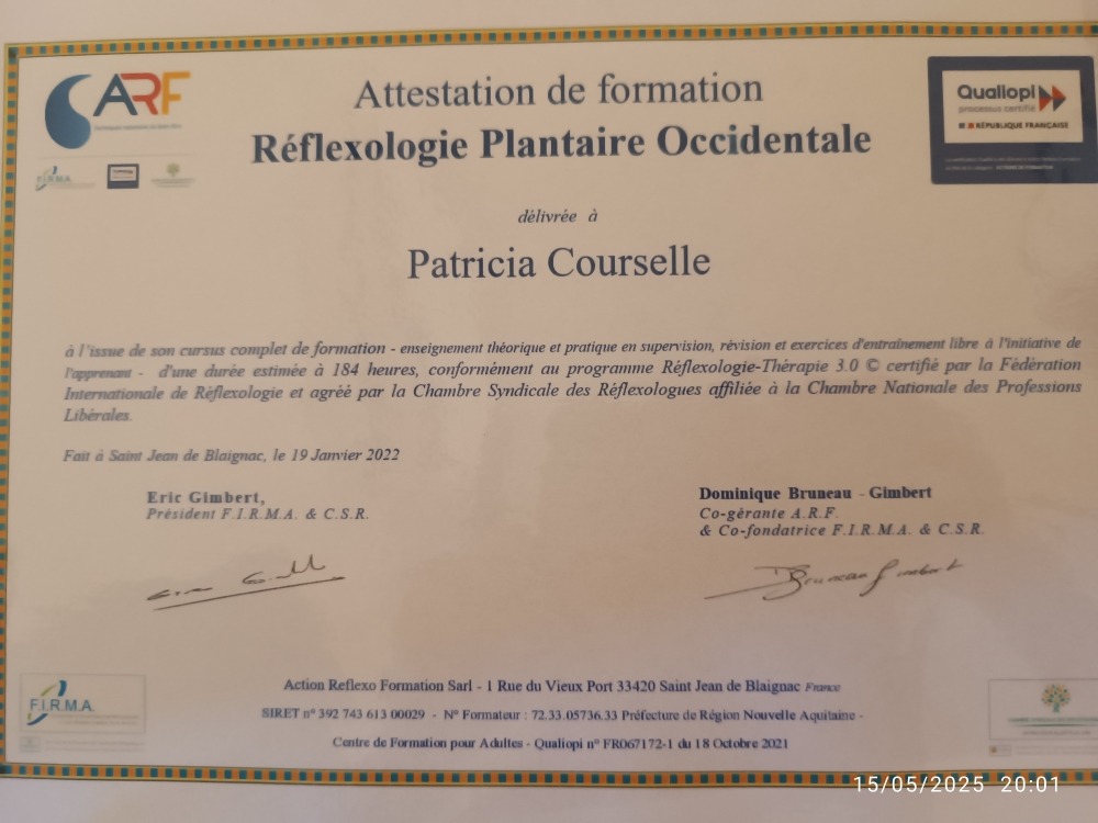 photo diplome PATRICIA COURSELLE
