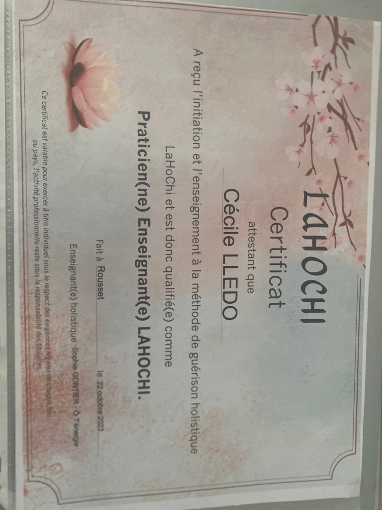 photo diplome Cécile Lledo