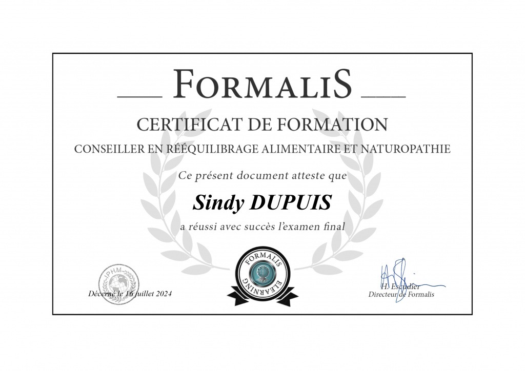 photo diplome Sindy Dupuis