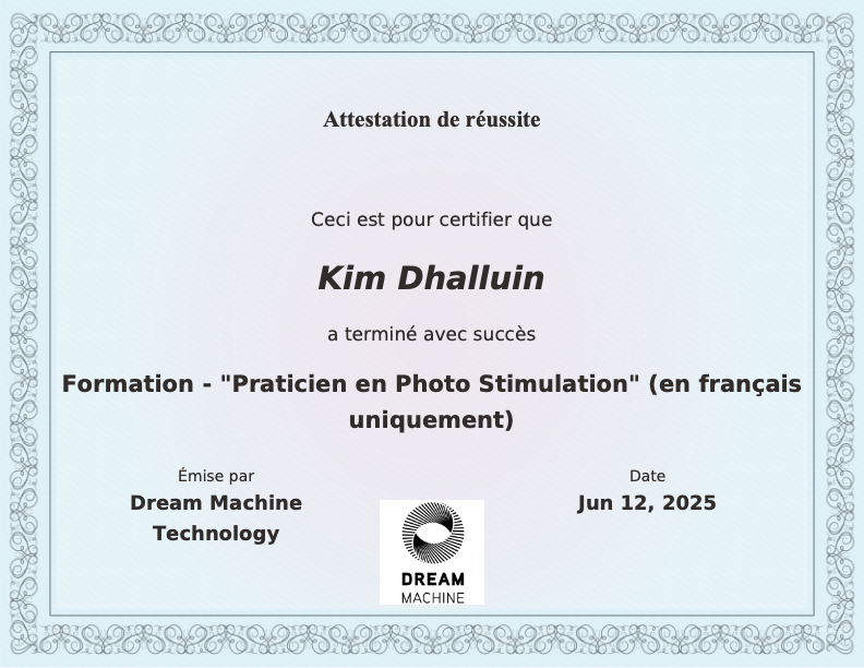 photo diplome Kim D’halluin 