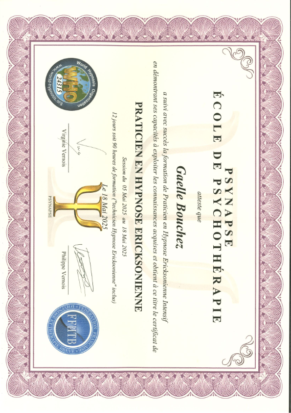 photo diplome Fleurs & Energies