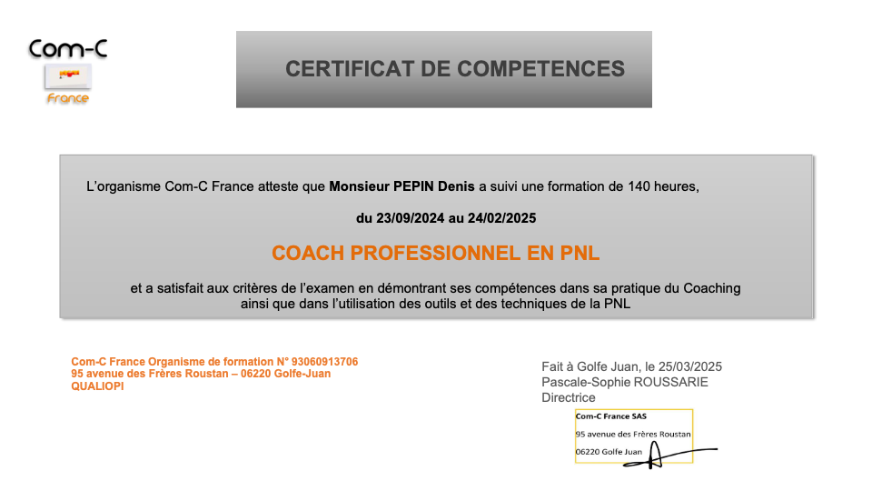 photo diplome Denis PEPIN