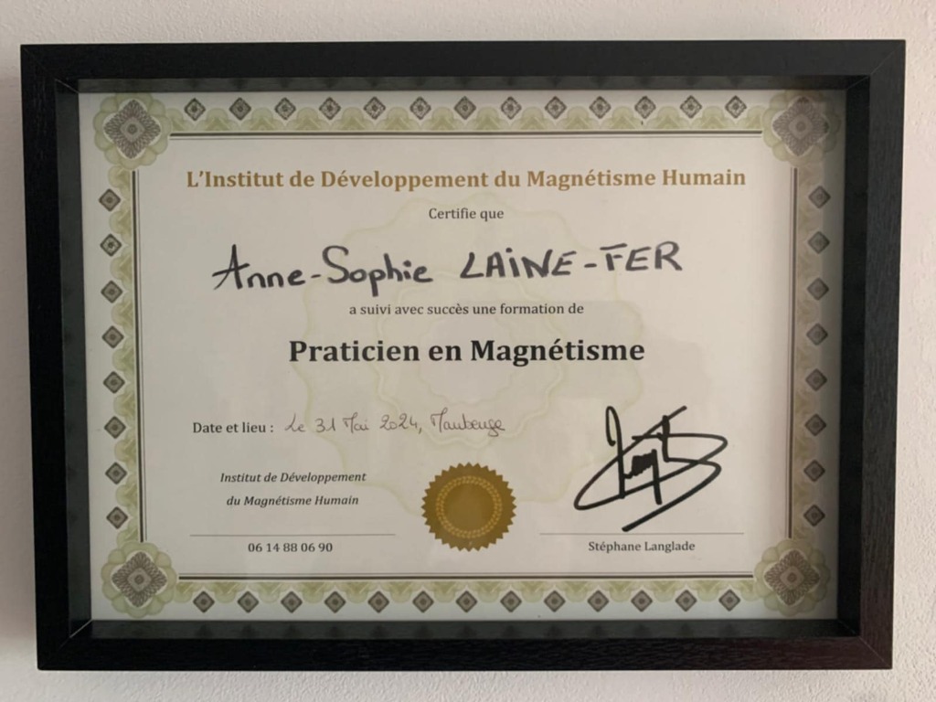 photo diplome Laine Fer Anne Sophie