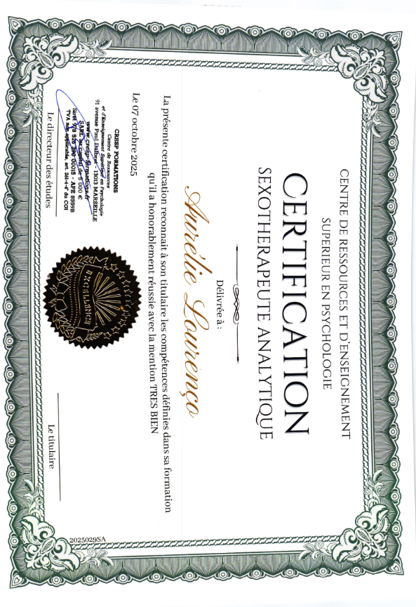 photo diplome Aurélie Lourenço 