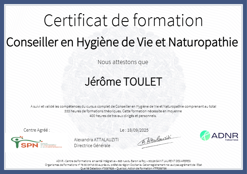 photo diplome Jerome TOULET