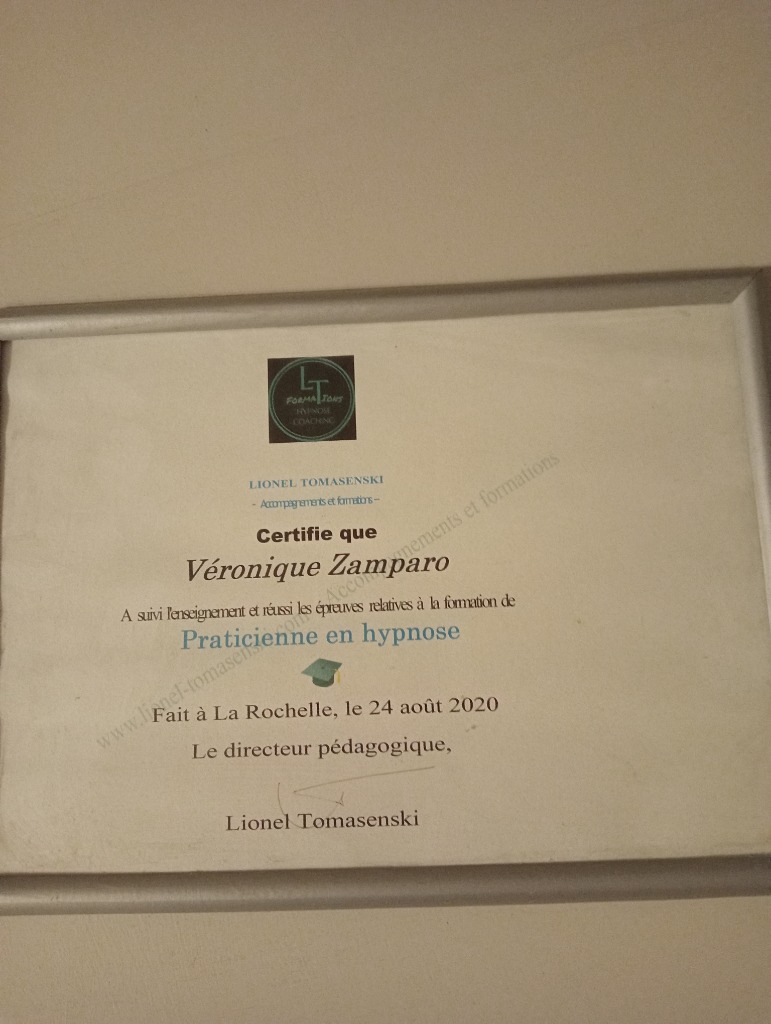 photo diplome Véronique Zamparo 